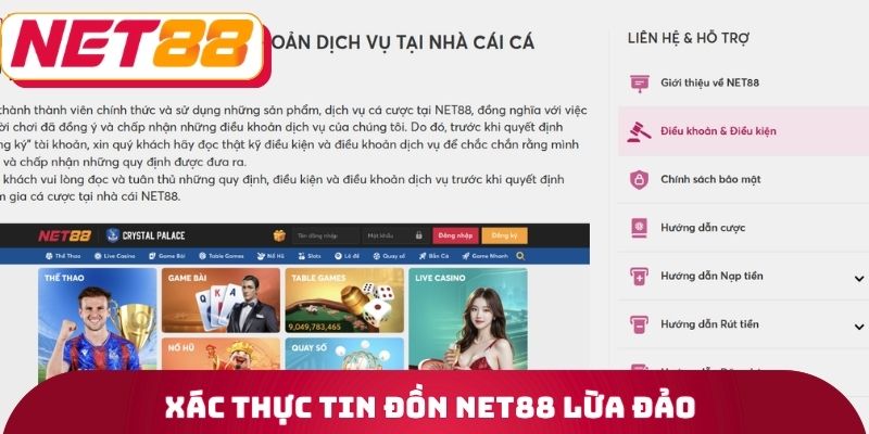 Xác thực tin đồn Net88 lừa đảo